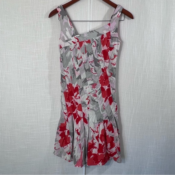 Club Monaco Silk & Cotton Floral Fit & Flare Mini Dress Size 00 - Picture 1 of 11